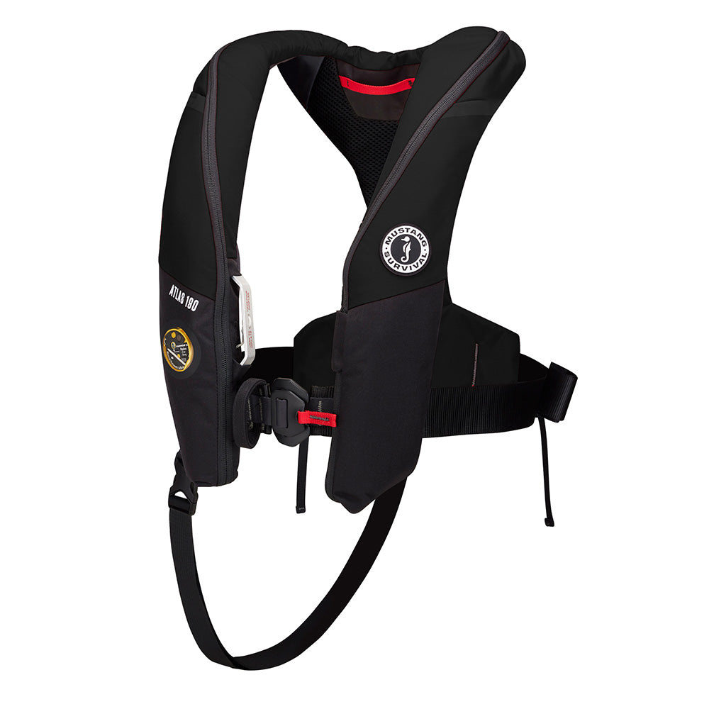 Mustang Atlas 190 DLX Open Ocean inflatable PFD in black
